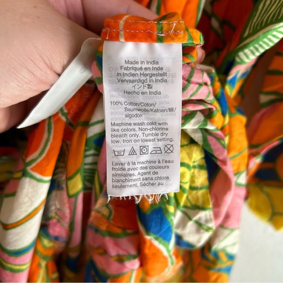 J. Crew Belted midi dress in tropical floral Small belted - Picture 7 of 7